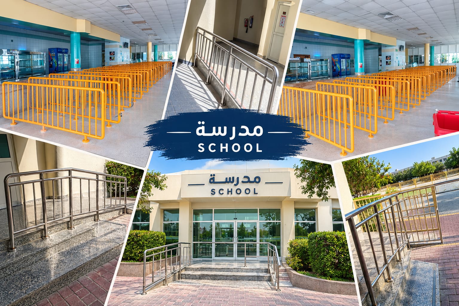 School Metalwork — Safety barriers and stainless-steel handrails